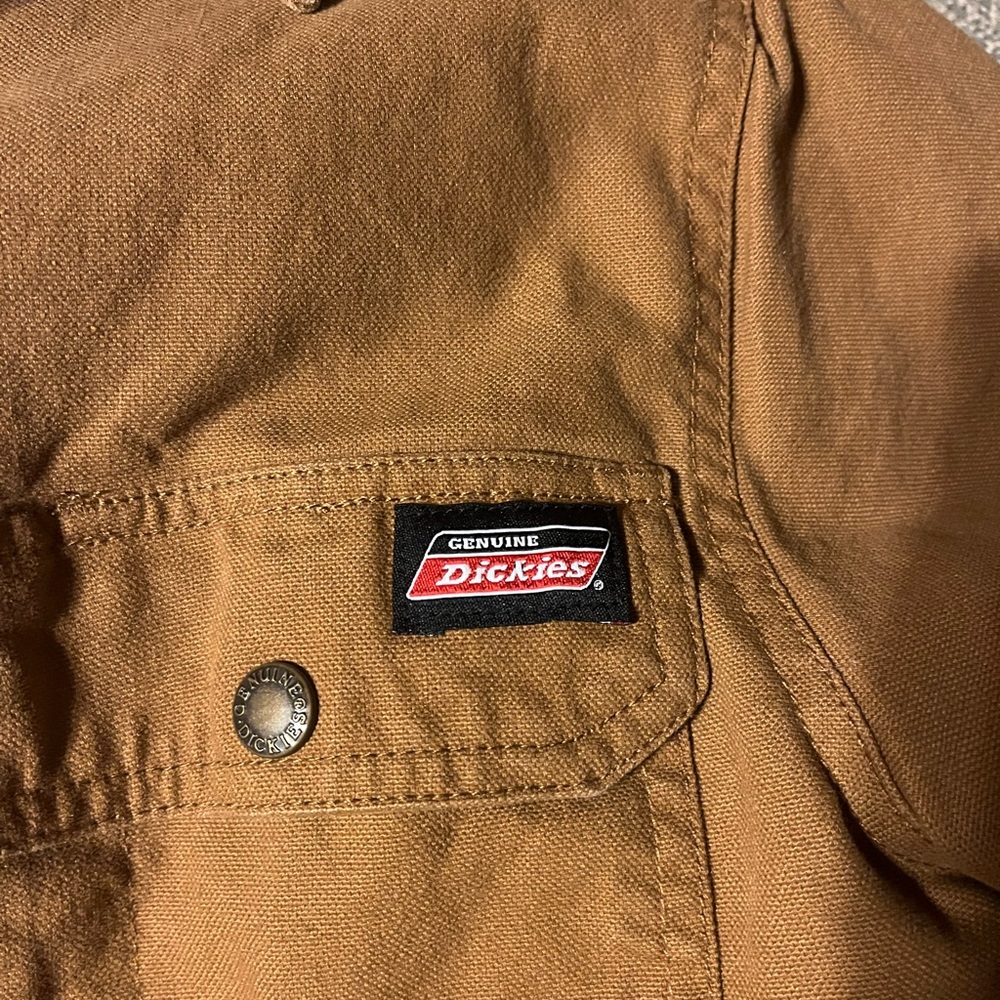 Dickies Men's Brown Shirt Jacket with Hood - Picture 2 of 4